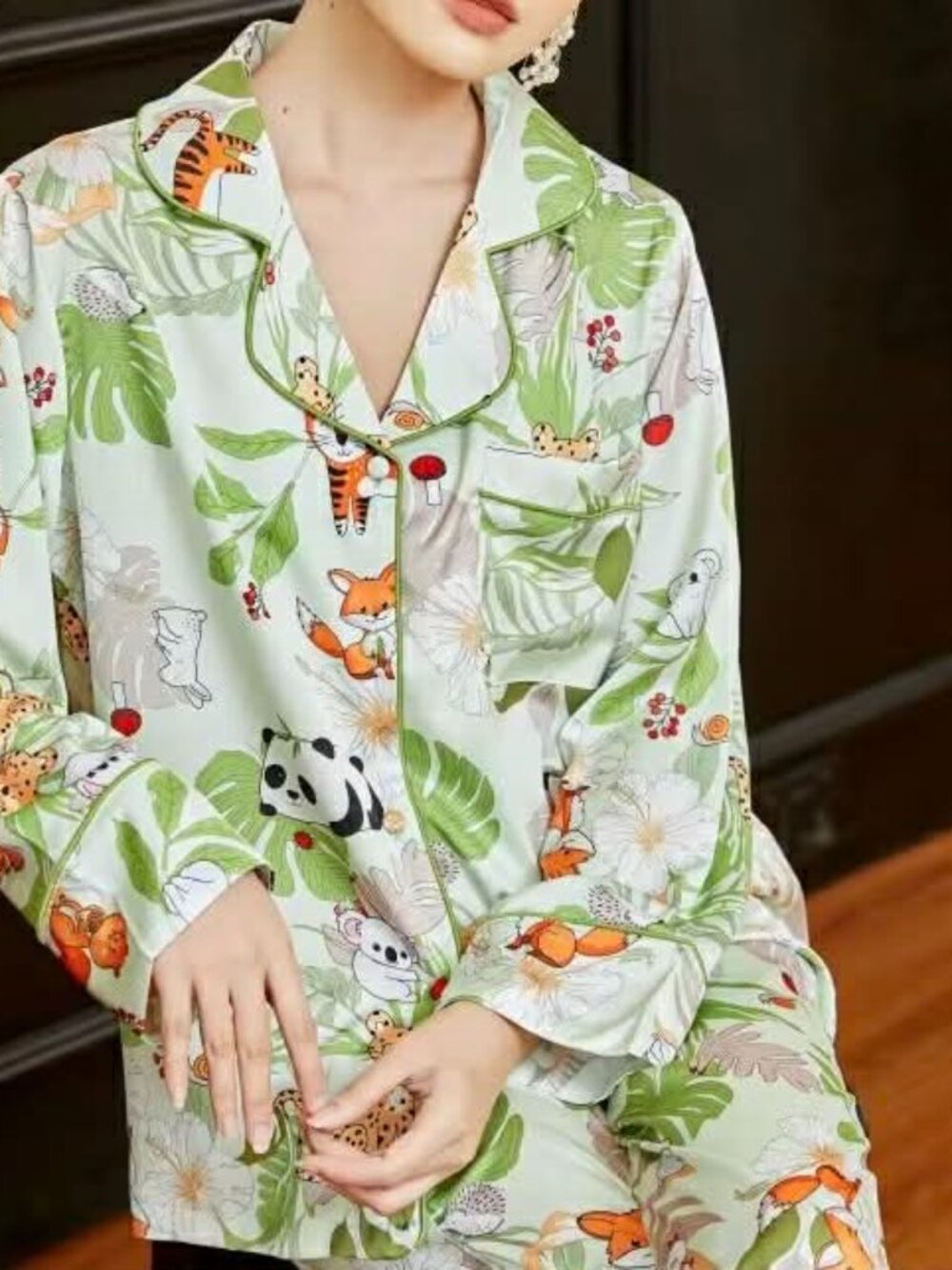 Ice silk jungle set pajama